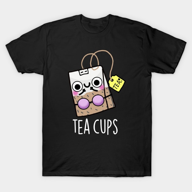 Tea Cups Funny Bra Puns T-Shirt by punnybone